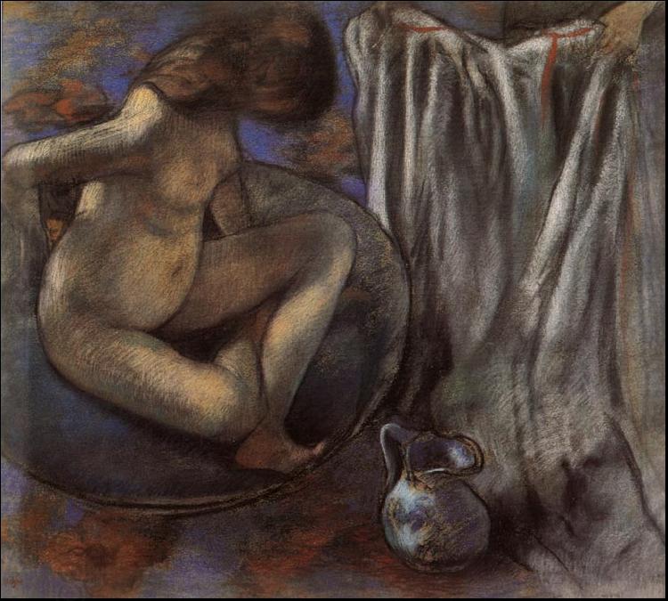 Edgar Degas Woman in the Tub oil painting picture